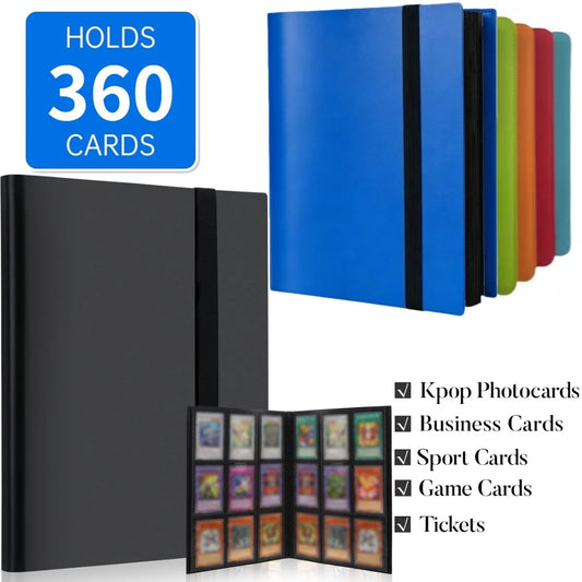 Card Binder 9-Pockets Trading Card Collector Holder Kpop Idol Photo Albums Portable Storage Case for TCG & Sports Game Cards Peaceful Pleasures Health and Wellness