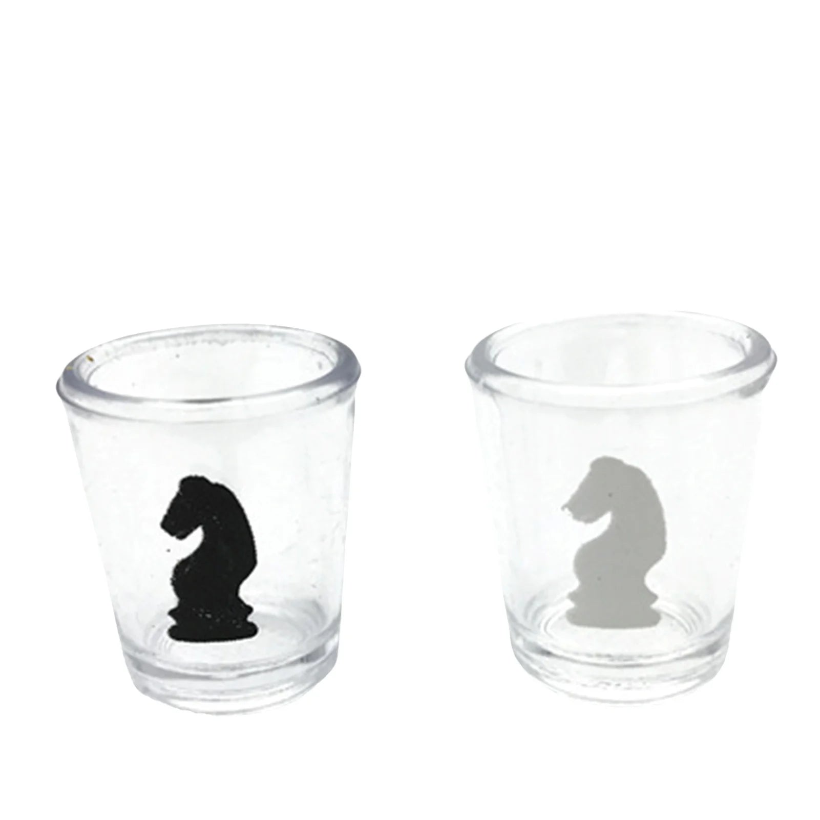 Stop Small Shot Glass Chess Set Wine Glass Chess Game Suitable For Bar Coffee Decoration Peaceful Pleasures Health and Wellness Light Yellow