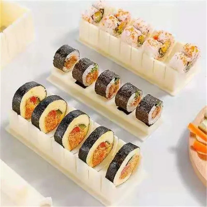 Sushi Making Kit Japanese Rice Ball Cake Roll Mold DIY Home Sushi Making Tool Plastic Kitchen Sushi Maker Tools Set Peaceful Pleasures Health and Wellness