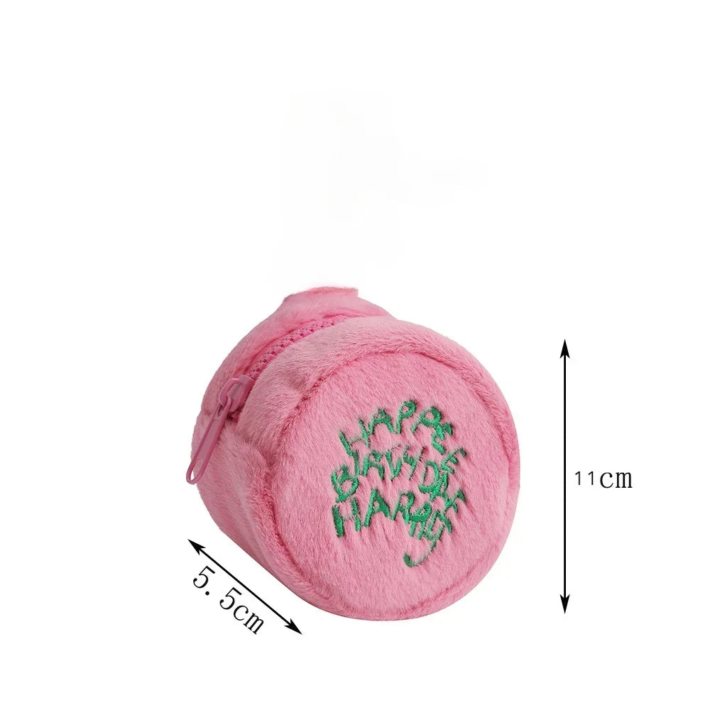 Kawaii Birthday Cake Plush Coin Purse | Mini Zipper Pouch
