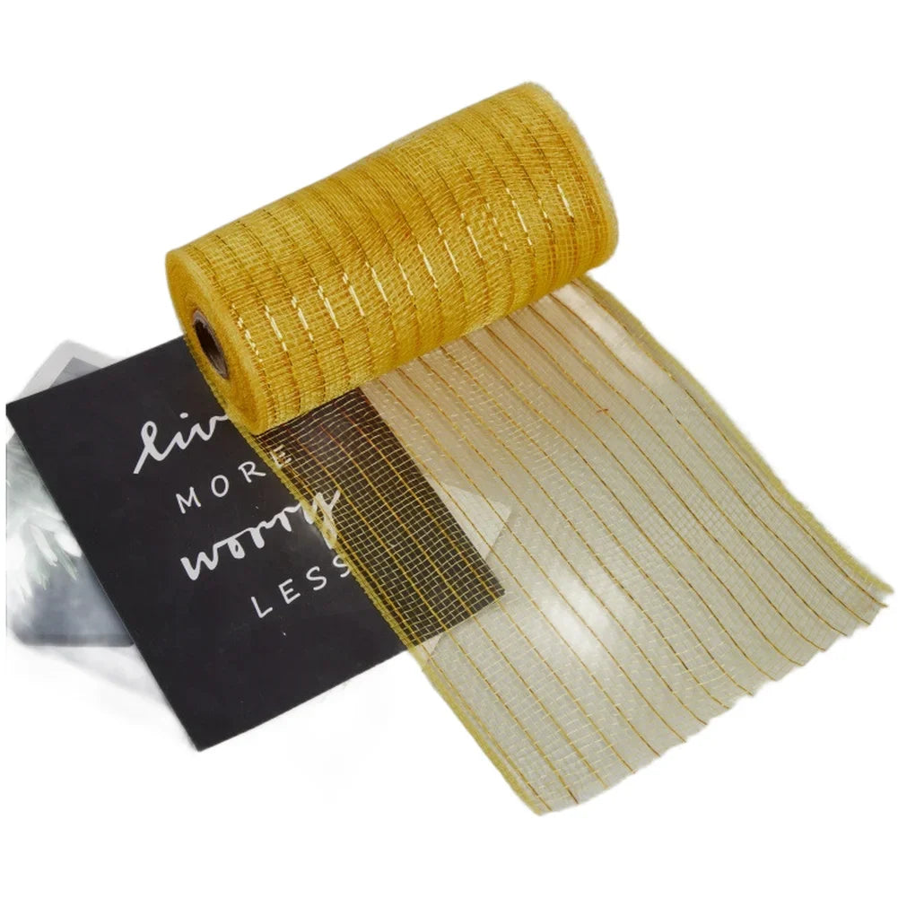 10 Yard PP Mesh Ribbon Roll Christmas Garland Material Holiday