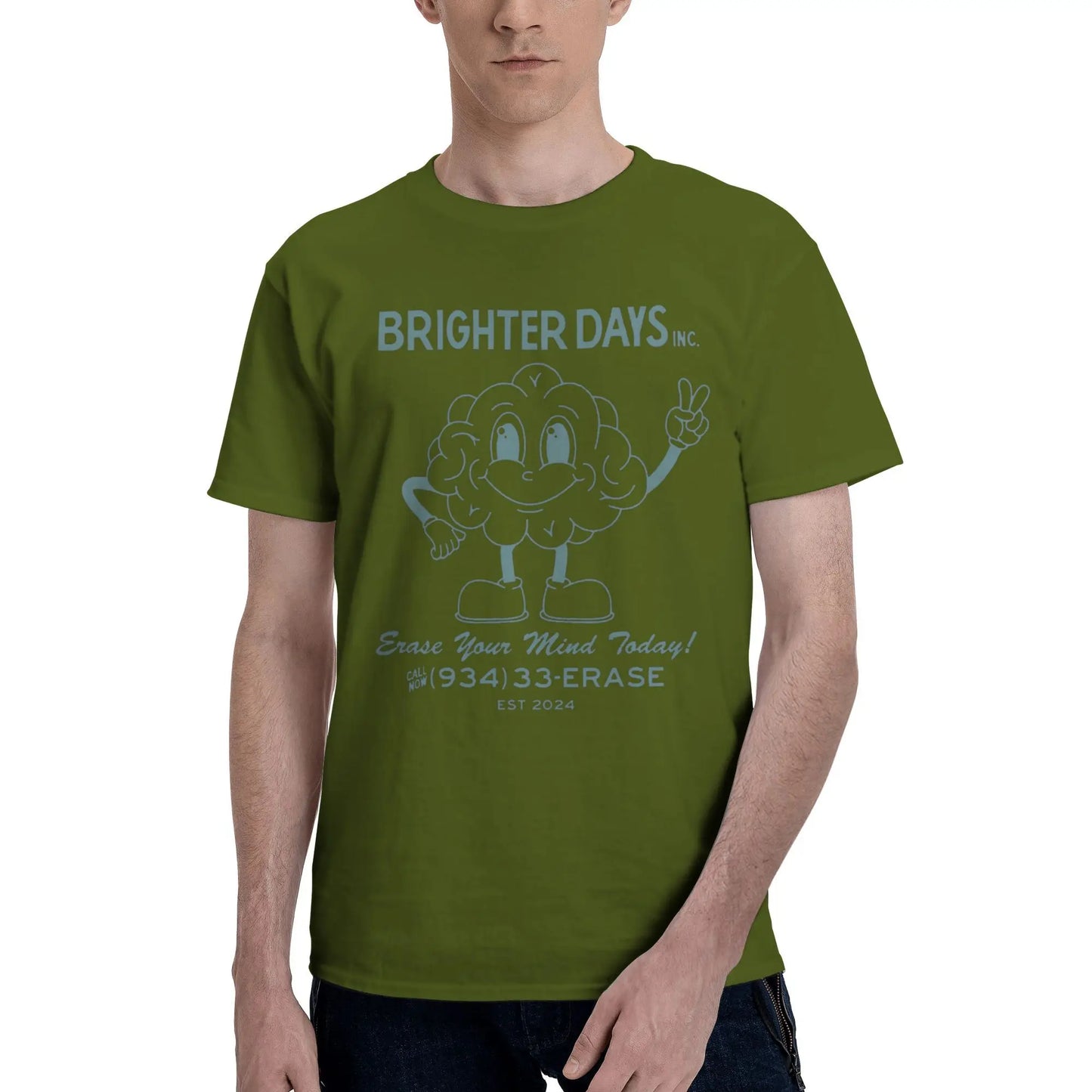 Men Arianas T-Shirts Grande Brighter Day Inc. Cotton Tees Summer Y2K Fun Short Sleeves O Neck Cool Loose Tshirt Plus Size 5XL Peaceful Pleasures Health and Wellness army green M
