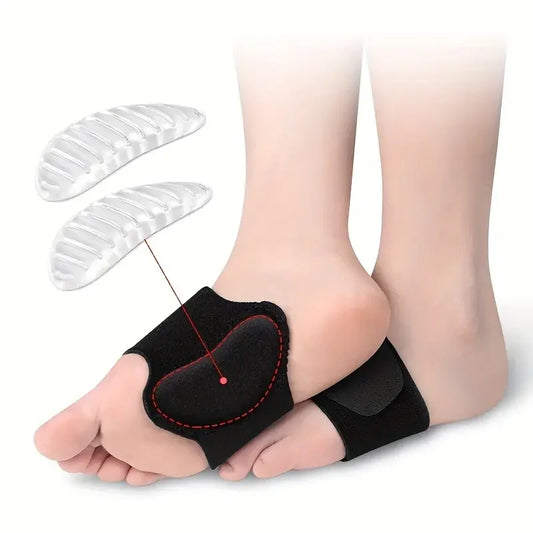 2pcs Compression Arch Support Brace for Men And Women For Flat Feet, High Arches, Fallen Arches, Heel Fatigue Peaceful Pleasures Health and Wellness