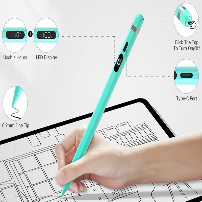 Professional Stylus Touch Pencil For Cell Phone Active Stylus Pen For ipad Original Apple ipad Pen Digital Pen Apple Accessories Peaceful Pleasures Health and Wellness Green(1pcs)