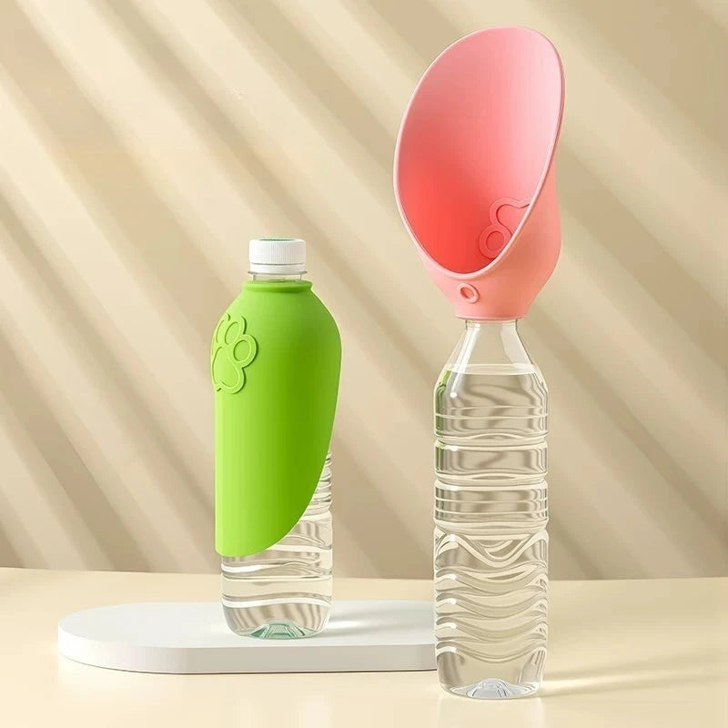 Portable Dog Water Bottle – Leakproof Silicone Pet Travel Feeder