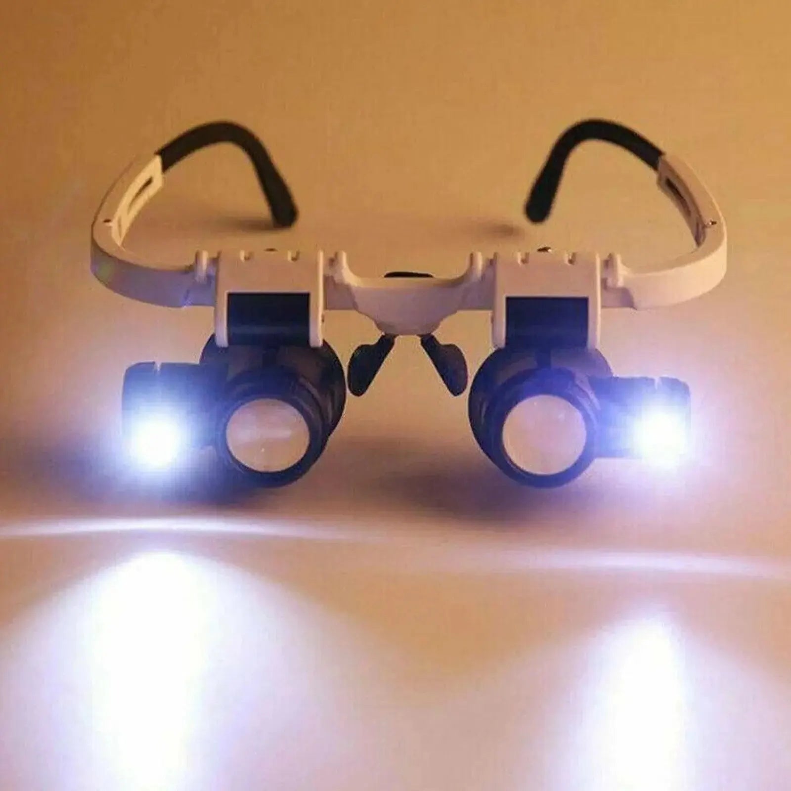 2XLED Watch Jeweler Repair Magnifier Head-Mounted Headband Adjustable Magnifying Head Eye Glasses Loupe Lens 8X 15X 23X Peaceful Pleasures Health and Wellness