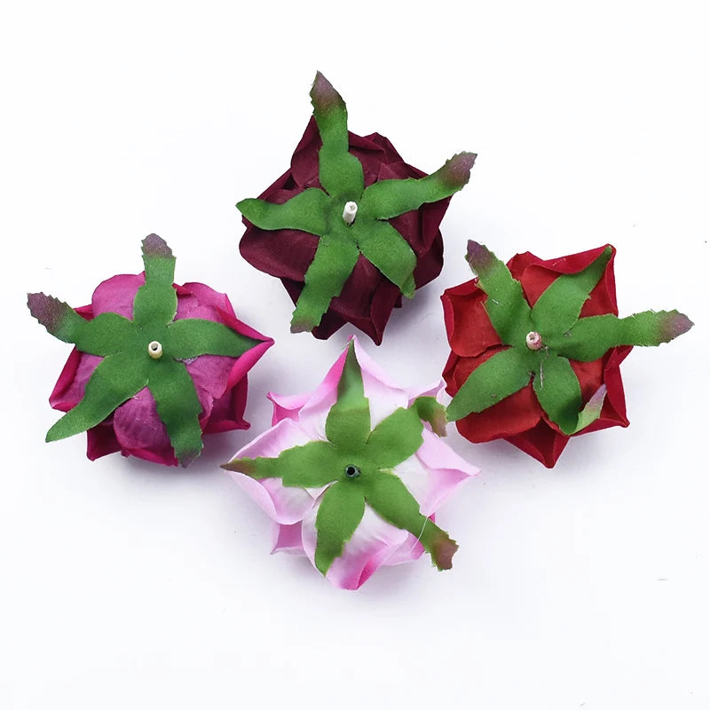 50/100 Pcs Silk Artificial Rose Heads – Wedding & Home Décor