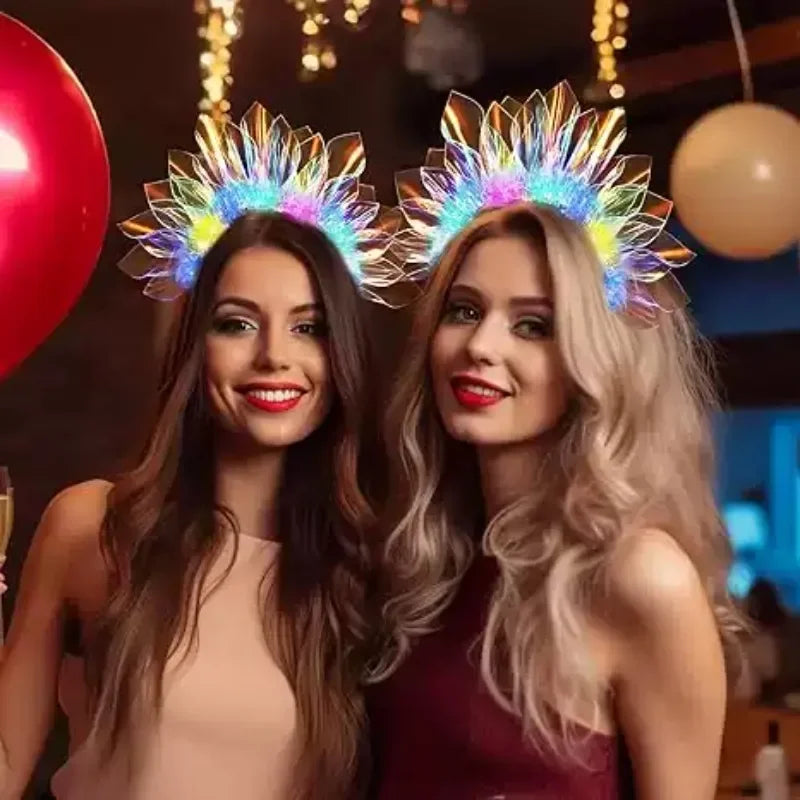 RGB Light Up LED Headband – Glowing Hair Hoop for Party