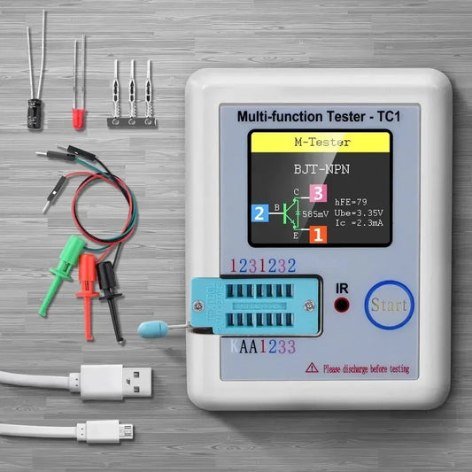 LCR TC1 1.8 Inch TFT LCD Display Multimeter Transistor Tester Diode Triode Capacitor Resistor Test Meter Peaceful Pleasures Health and Wellness