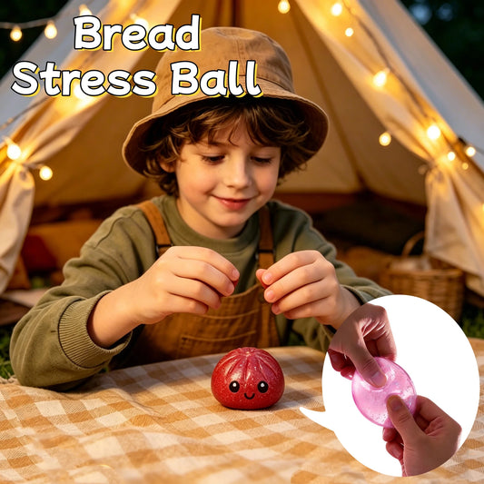 Kawaii Bread Squeeze Toy – Slow Rising Sensory Ball for Kids & Adults Squeeze Sensory Toy Peaceful Pleasures Health and Wellness