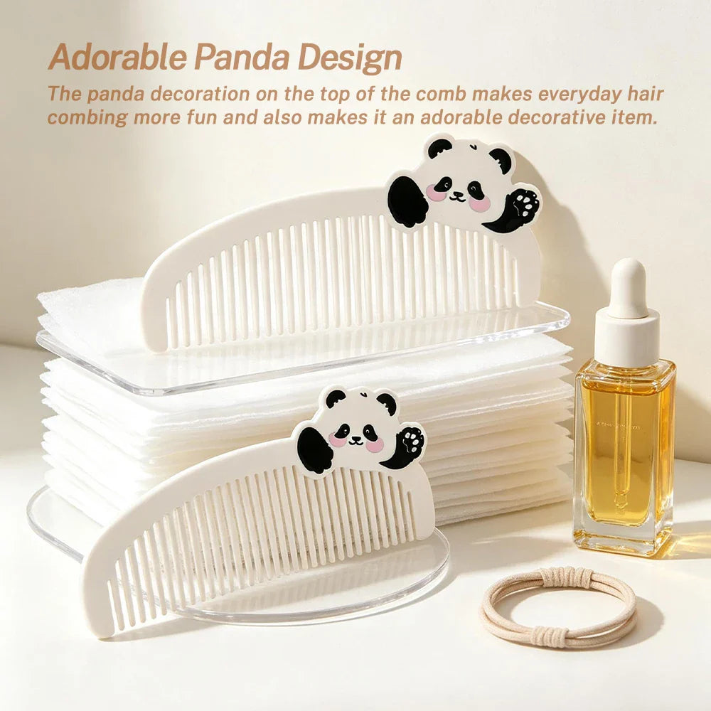 Cute Panda Wide Tooth Pocket Comb – Portable Travel Comb