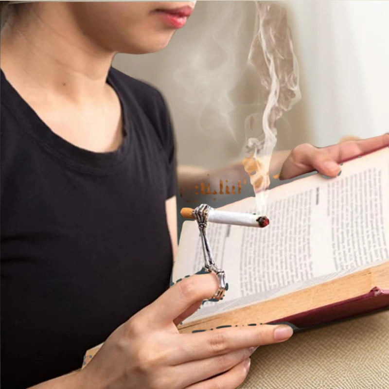 1pc Smoking Accessories Rings Cigarette Holder Metal Finger Clip Smoke Rack Cool Gadgets for Men Gifts Smoker Tools Peaceful Pleasures Health and Wellness