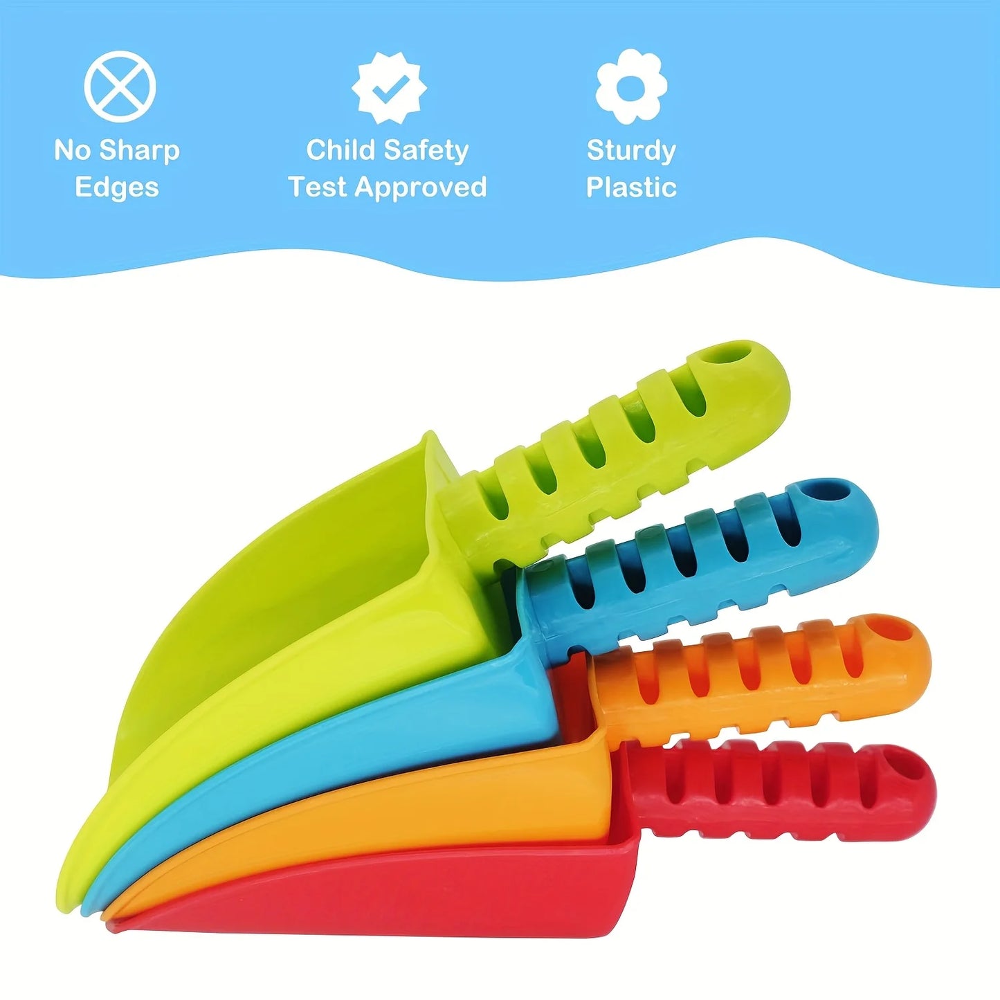 Kids Beach Sand Shovels Set – Plastic Sandbox Digging Toys