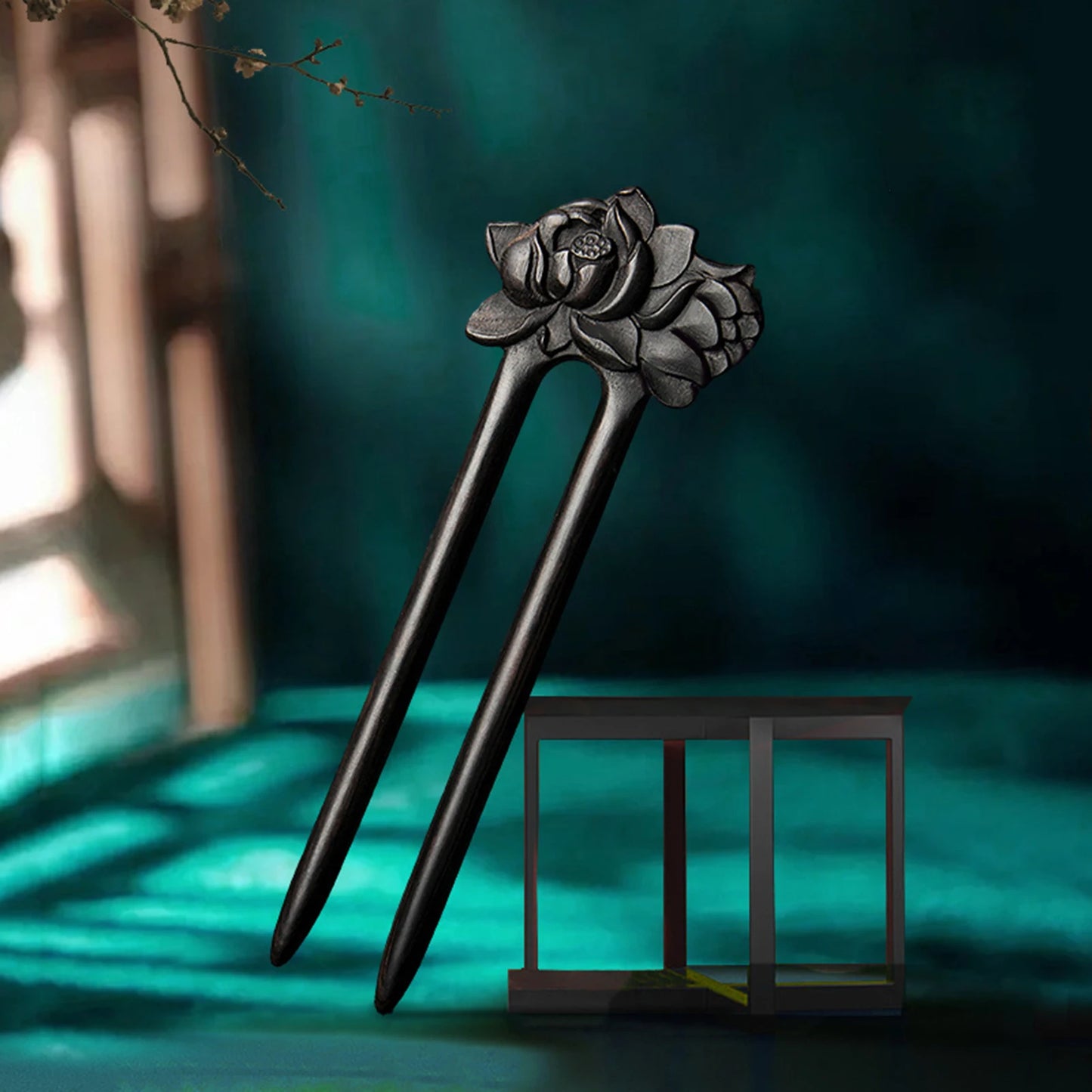 Chinese Style U shaped Hairpin Handmade French Hairpin Two Prong Hair Clip for Hair DIY Accessory Hair Styling Peaceful Pleasures Health and Wellness