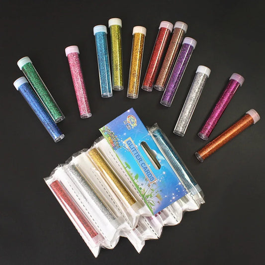 12 colors of glitter suitable for painting handicrafts droppings candle making glitter for decorative droppings party decoration Peaceful Pleasures Health and Wellness