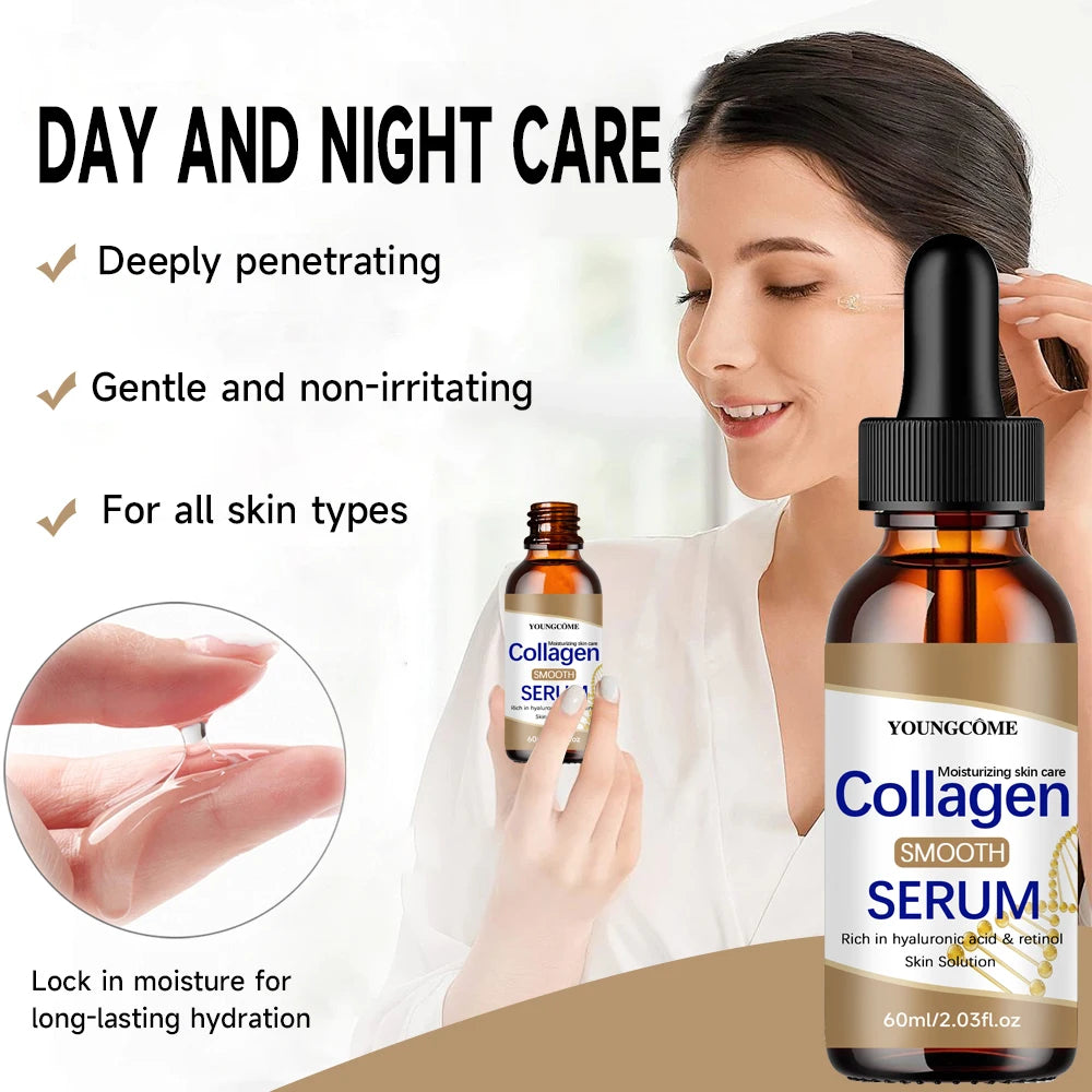 2PCS Hyaluronic Acid & Retinol Collagen Serum - Hydrating Face Care for All Skin Types - Daily Moisturizing Solution Peaceful Pleasures Health and Wellness