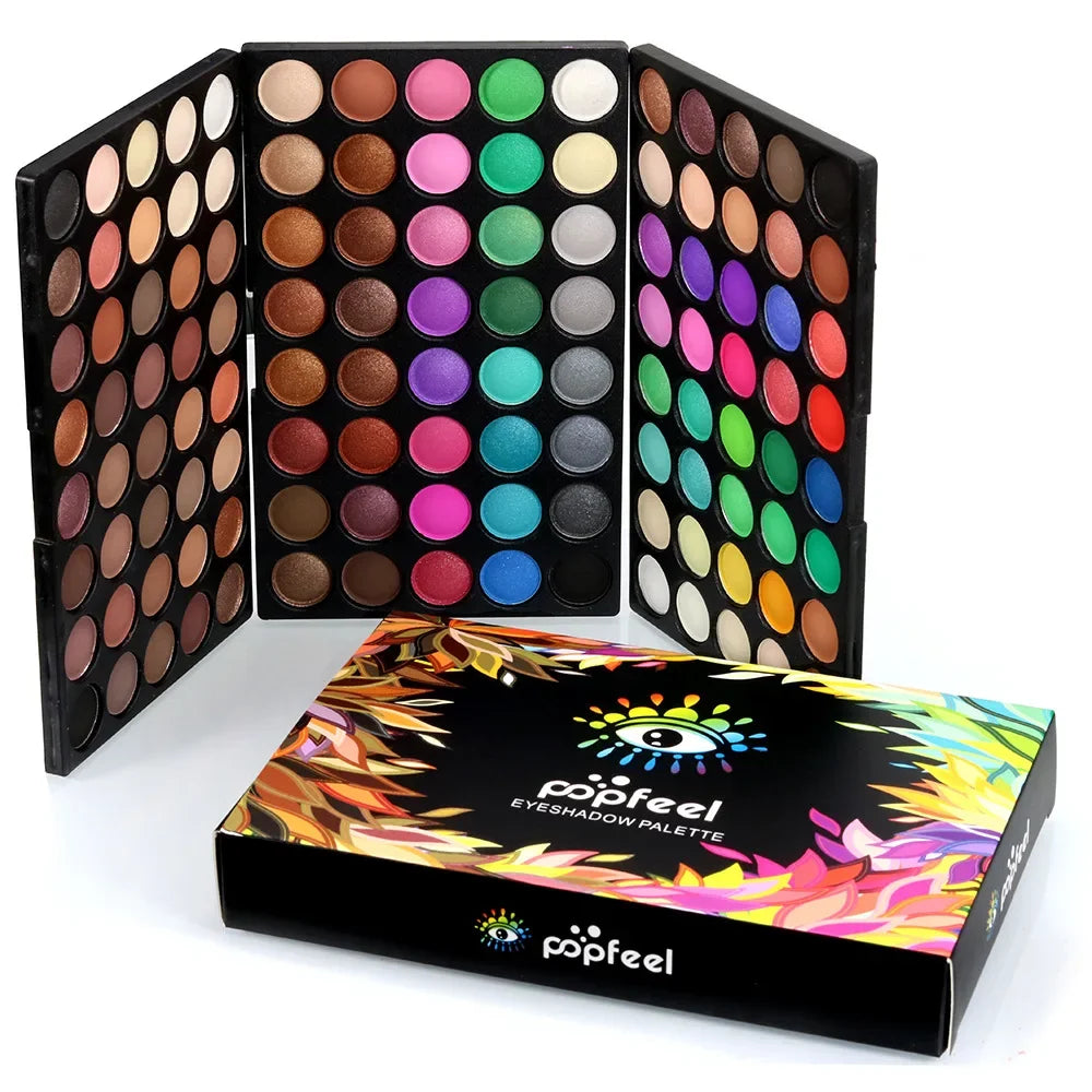 120 Colors Eyeshadow Palette – Matte, Shimmer & Glitter Kit