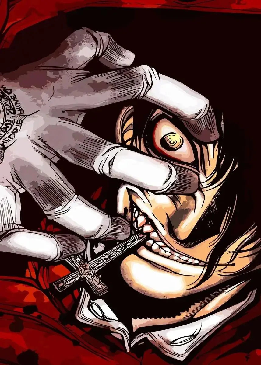 Horror Anime Hellsing Ultimate Posters Manga Canvas Painting Prints Wall Art Mural for Living Room Study Home Decor Peaceful Pleasures Health and Wellness