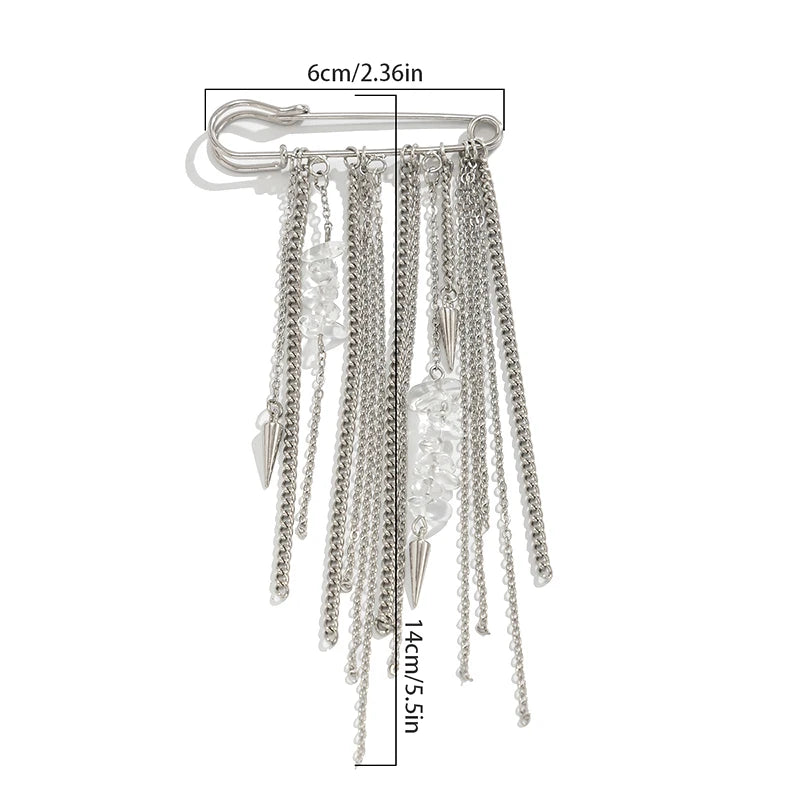 Detachable Tassel Brooch Waist Buckle & Clothes Pin Clasp Decorative Brooch Clasp Peaceful Pleasures Health and Wellness style 1