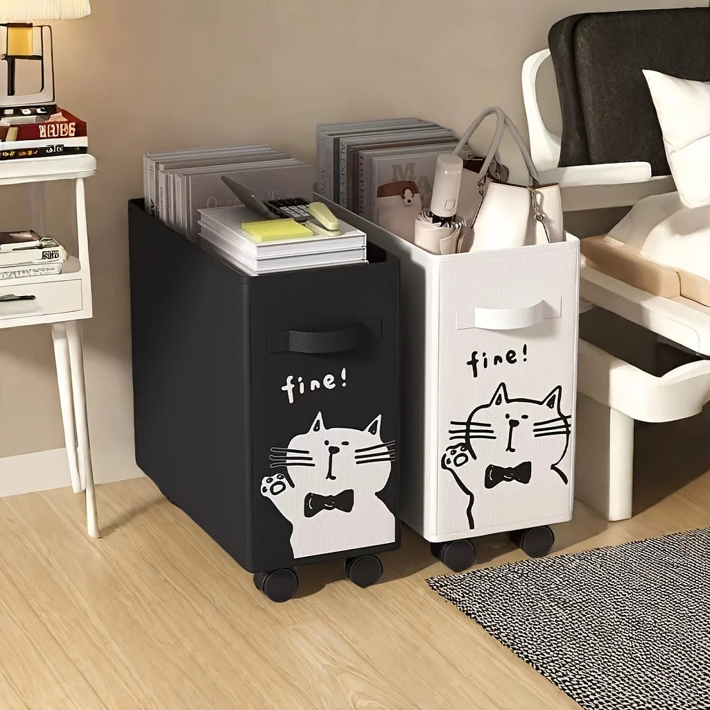 Mobile Rolling Utility Cart | Under-Desk Storage Organizer