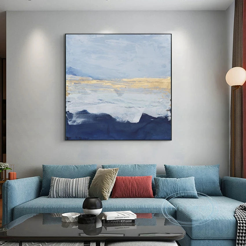 Handmade Oil Painting Home Decoration Modern Minimalist Abstract Wall Art Canvas Poster Living Room Bedroom Restaurant Picture Peaceful Pleasures Health and Wellness