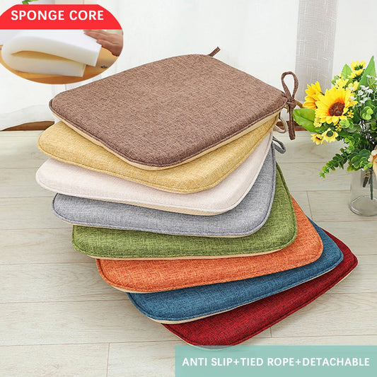 Chair Pads Non-Slip Seat Cushions Soft Chair Pad with Ties Horseshoe Seat Cushion For Dining Room/Office/Hotel/Garden Chairs Peaceful Pleasures Health and Wellness