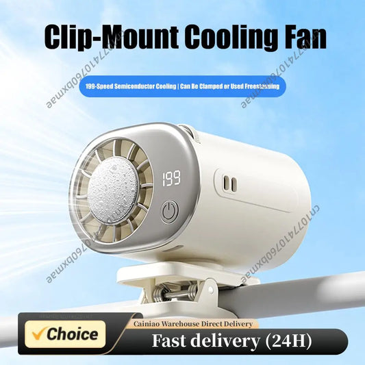 USB Backseat Cooling Fan 360° Rotation Car Clip Cooler Fan 199 Speeds Adjustable for Infant Kids Dogs Summer Road Trips Peaceful Pleasures Health and Wellness