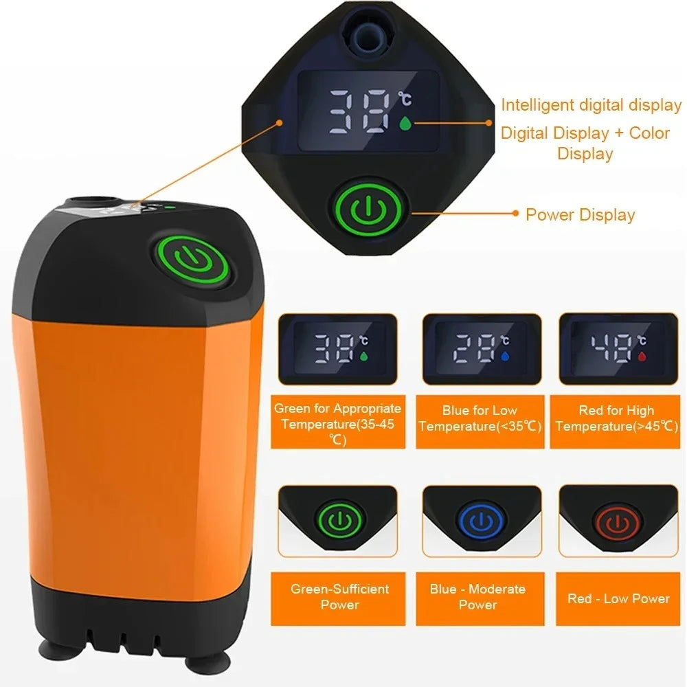Portable High Pressure Rechargeable USB Powered Electric Shower Pump Waterproof for Camping Beach Hiking Pet Bath Car Wash Peaceful Pleasures Health and Wellness
