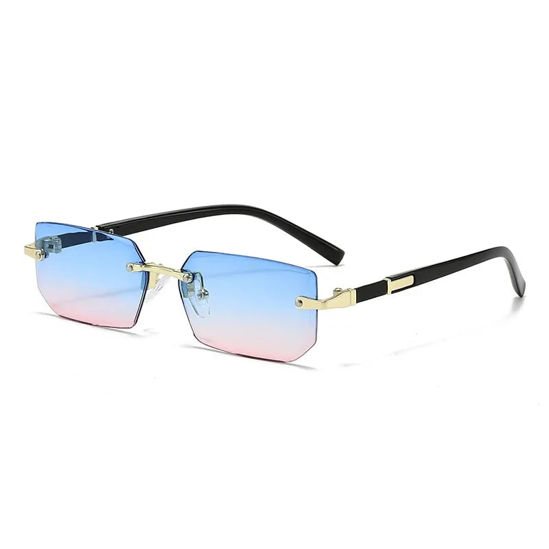 Winful Women's Punk Square Sunglasses UV400 Metal Frame