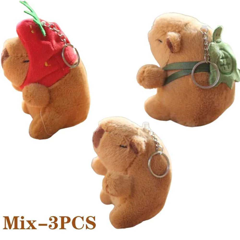 Cartoon Capybara Plush Keychain, Bag & Desk Pendant Ornament