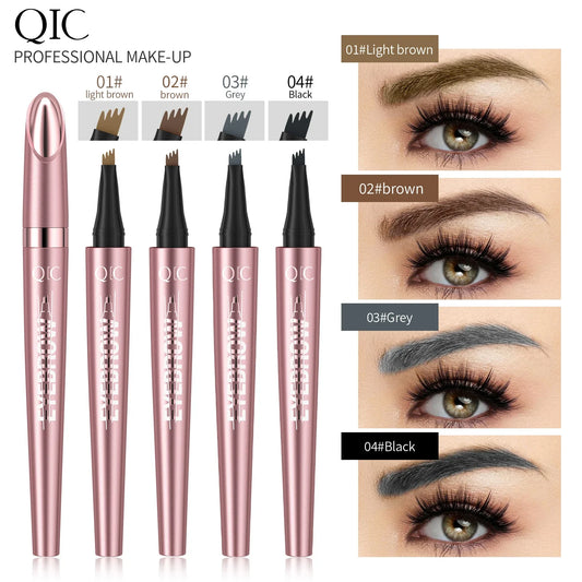 QIC 4-Fork Tip Microblading Eyebrow Pen – Waterproof & Natural Microblading Eyebrow Pen Oasis Select