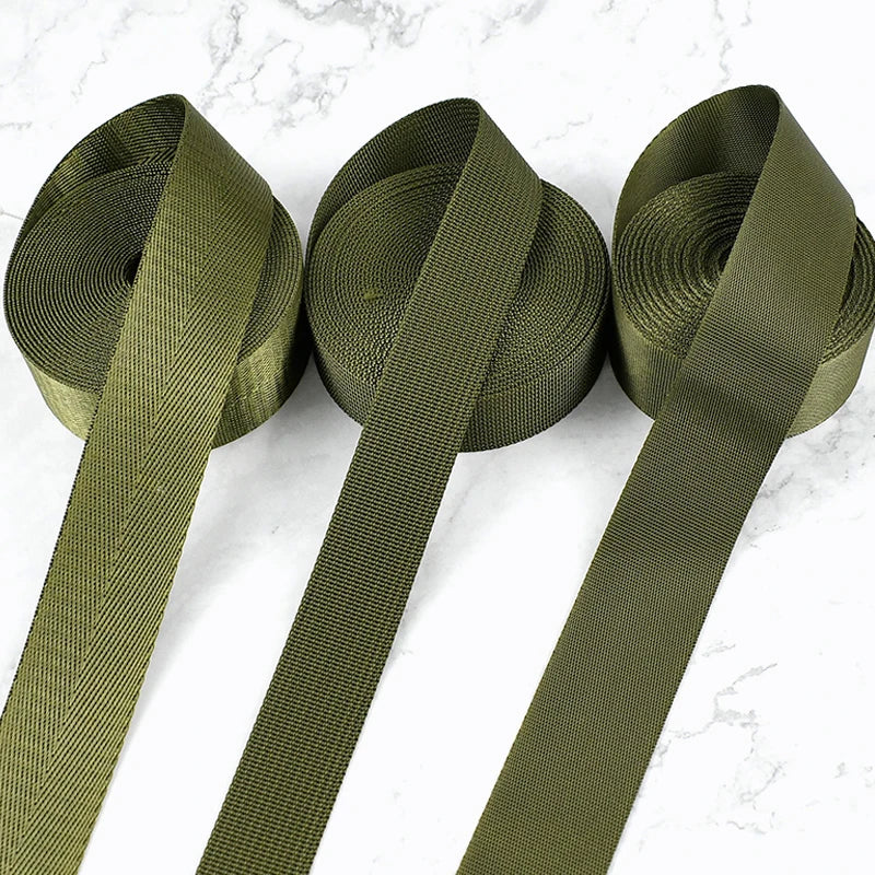20/25/32/38/50mm ArmyGreen Nylon Webbing for Bag Strap 5Meters Dog Collar Ribbon Tapes Luggage Belt Bias Binding Sewing Trims Peaceful Pleasures Health and Wellness