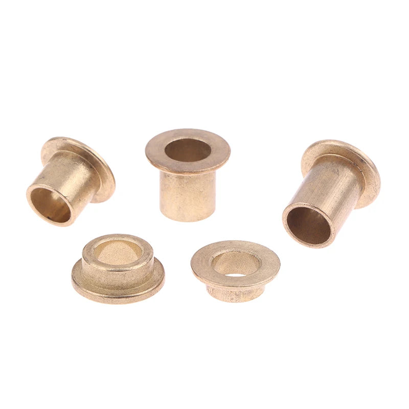 5Pcs Flange Bushing Copper Sleeve Inner Diameter 8MM Powder Metallurgy Oil Bearing With Edge Step Shoulder Peaceful Pleasures Health and Wellness