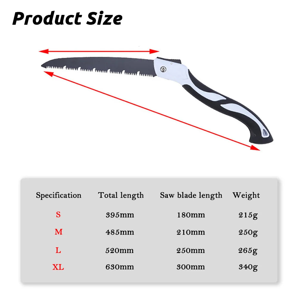 Folding Saw – Sharp Steel Blade for Camping, Pruning & Wood Cutting Peaceful Pleasures Health and Wellness