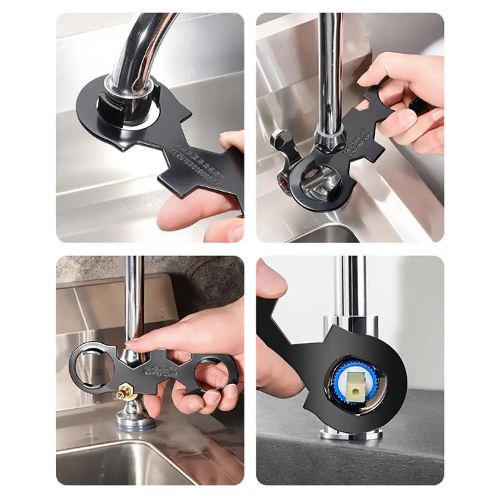 Bathroom Shower Faucet Wrench Universal Faucet Wrench Household Faucet Valves Cores Removal Repair Spanner Hand Tool 6 in 1 Peaceful Pleasures Health and Wellness