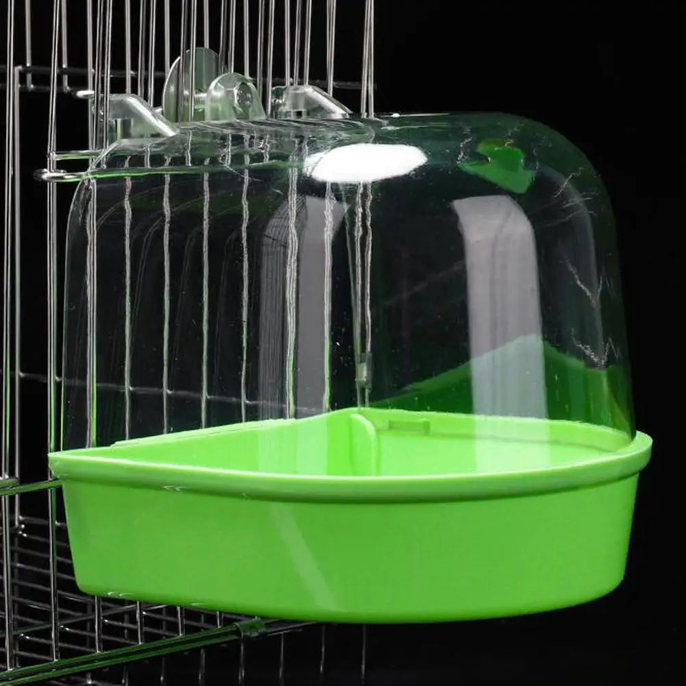 Hanging Bird Bath Box – Cage-Style Shower for Parrots & Parakeets