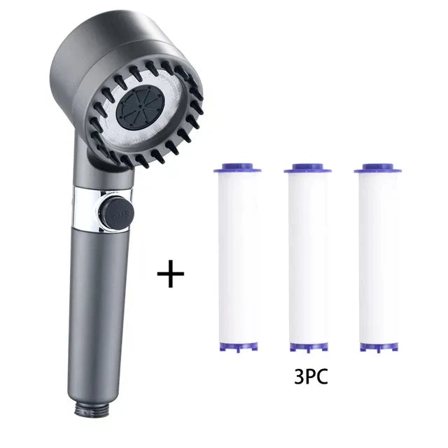 3-Mode High Pressure Turbo Fan Shower Head | Water Saving