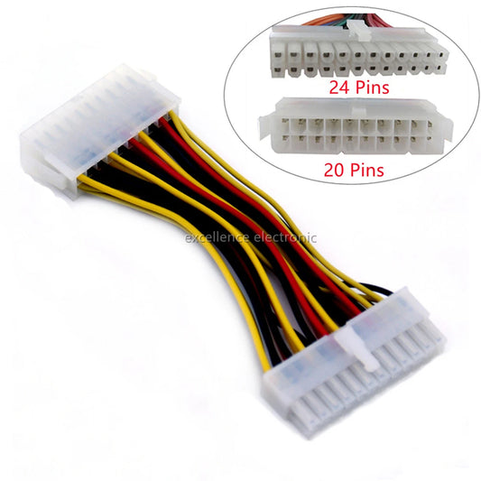 20pin Male To 24pin Female Adapter Cable 20 Pin To 24 Pin Adapter Cable ATX Connector Supply Extension Wire for PC Motherboard Peaceful Pleasures Health and Wellness Default Title
