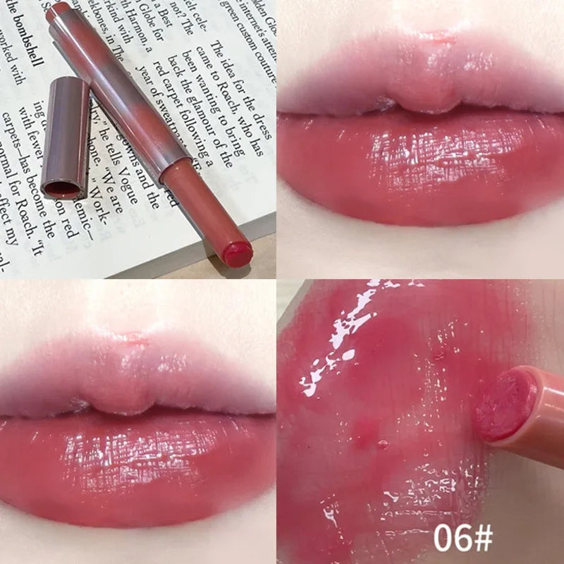 Strawberry Jelly Lipstick Mirror Gloss Tint | K-Beauty Moisturizing