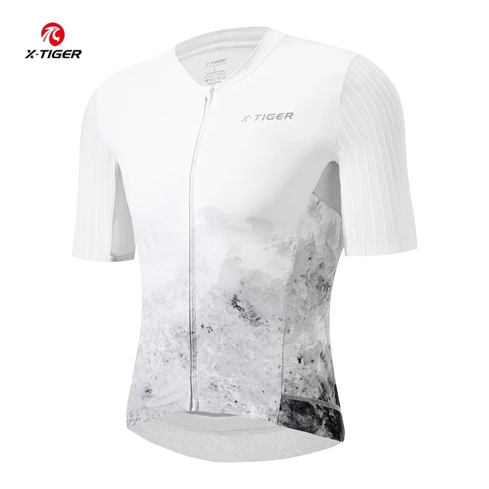 X-TIGER Men's Breathable Cycling Jersey – Short Sleeve Road Bike