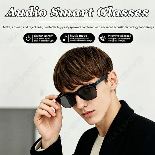 Smart Bluetooth Glasses Touch Control Hands-Free Calls Music Remote Camera Voice Assistant for Travel Sports Sunglasses 2026 Peaceful Pleasures Health and Wellness