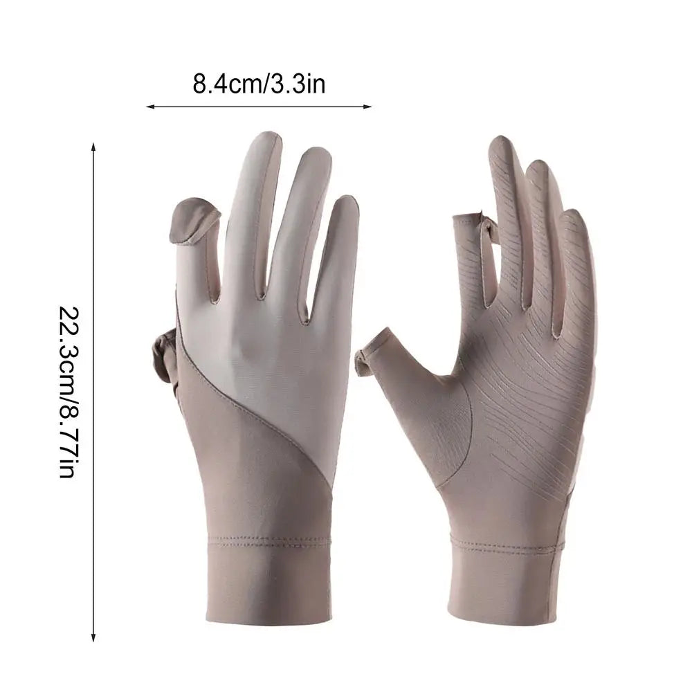 Women's UPF 50+ Full Finger UV Sun Protection Driving Gloves