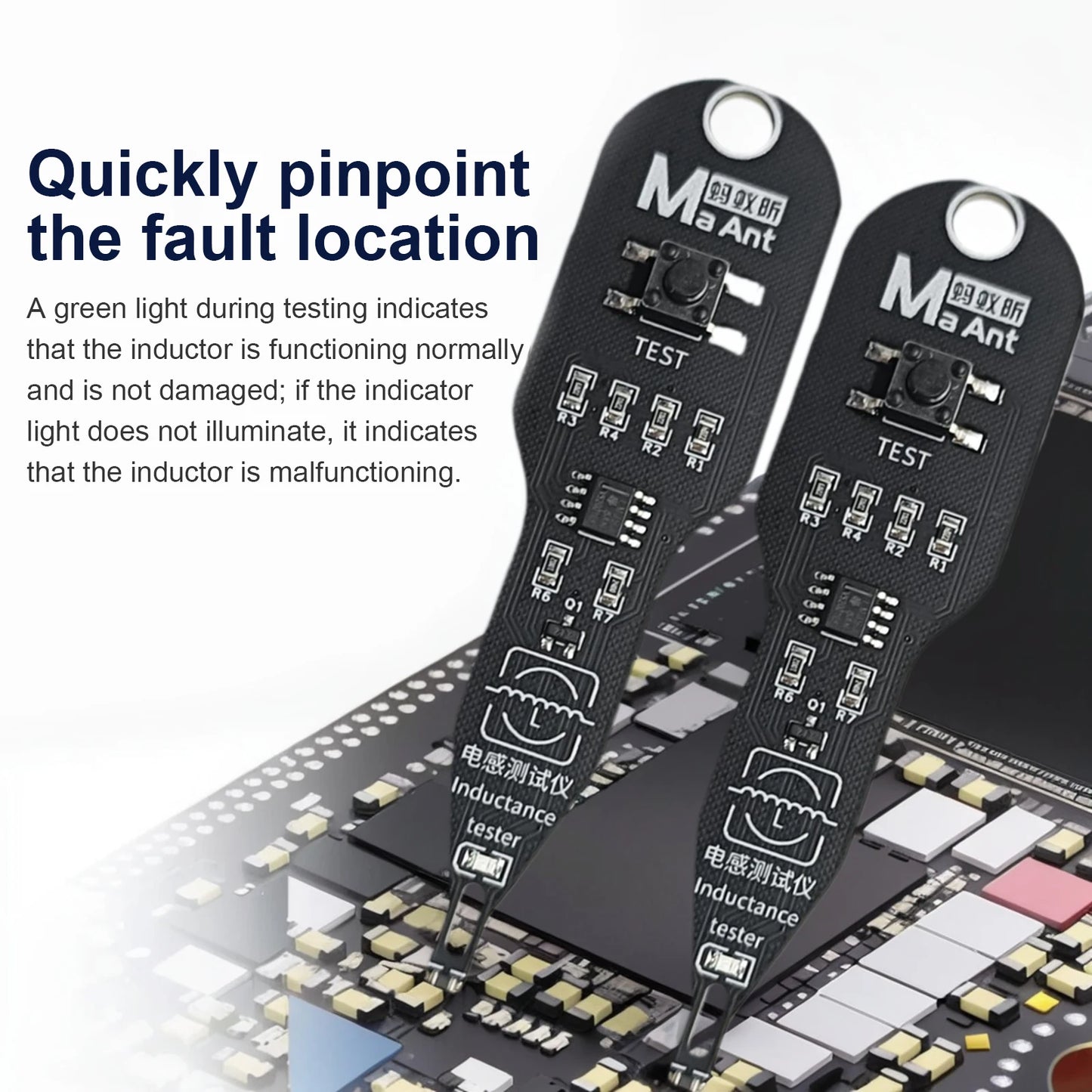 Inductance Tester High Precision Electromagnetic Induction Instrument Lightweight Motherboard Coil Tester for Induction Fault Peaceful Pleasures Health and Wellness