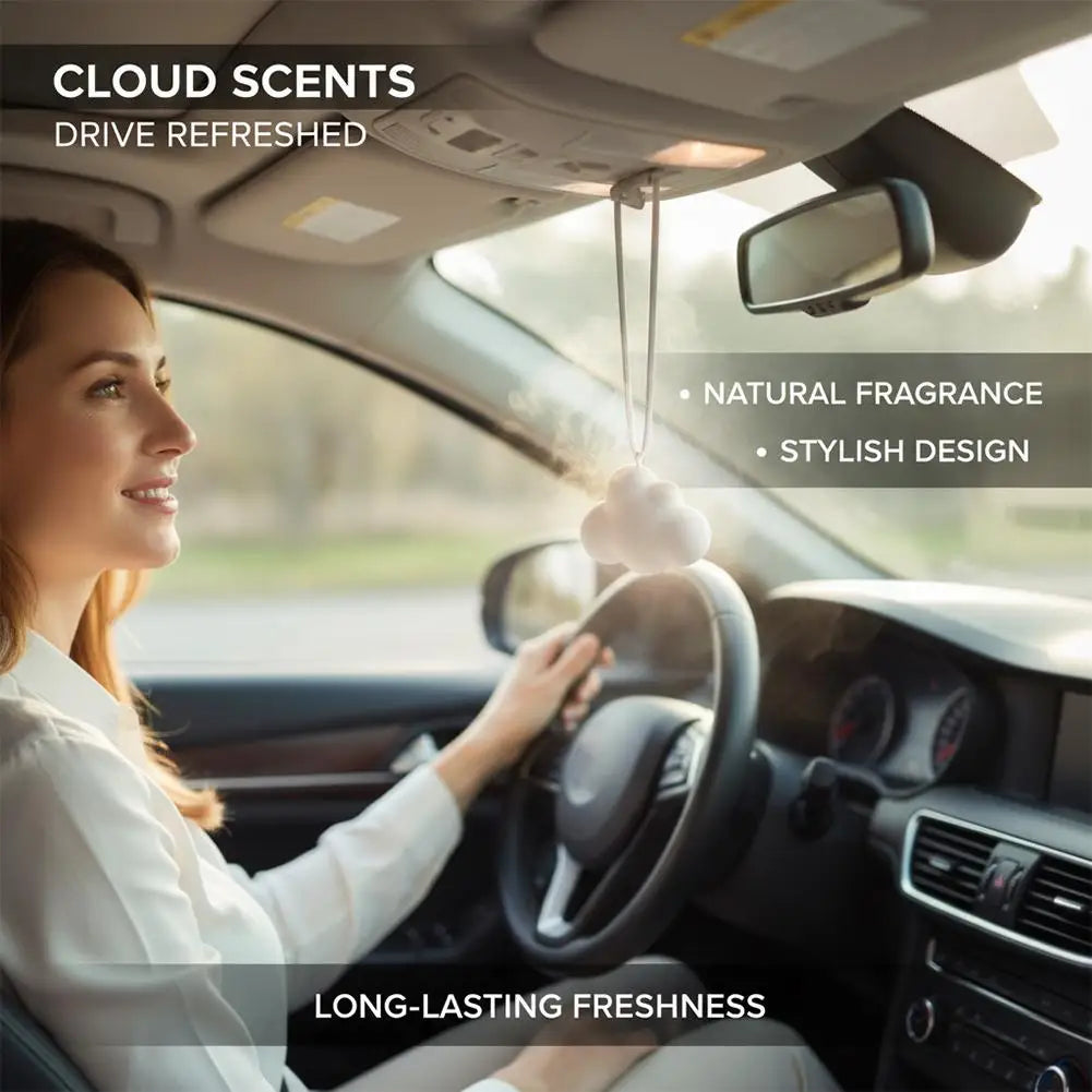 Cute Cloud Car Air Freshener Aroma Diffuser Vent Clip/Pendant,Refillable Creative Auto Decor Gift for Women Men mystical smell Peaceful Pleasures Health and Wellness