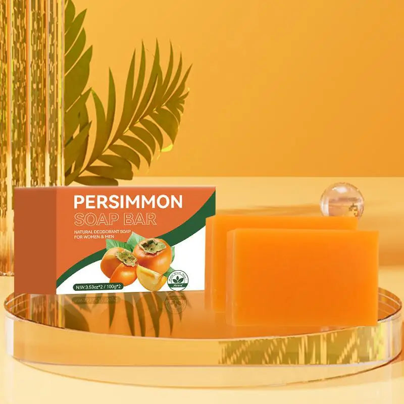 Persimmon Cleansing Soap Bar 100g/200g Body Care Face Wash Exfoliating Soap Fruit Handmade Shower Soap Peaceful Pleasures Health and Wellness