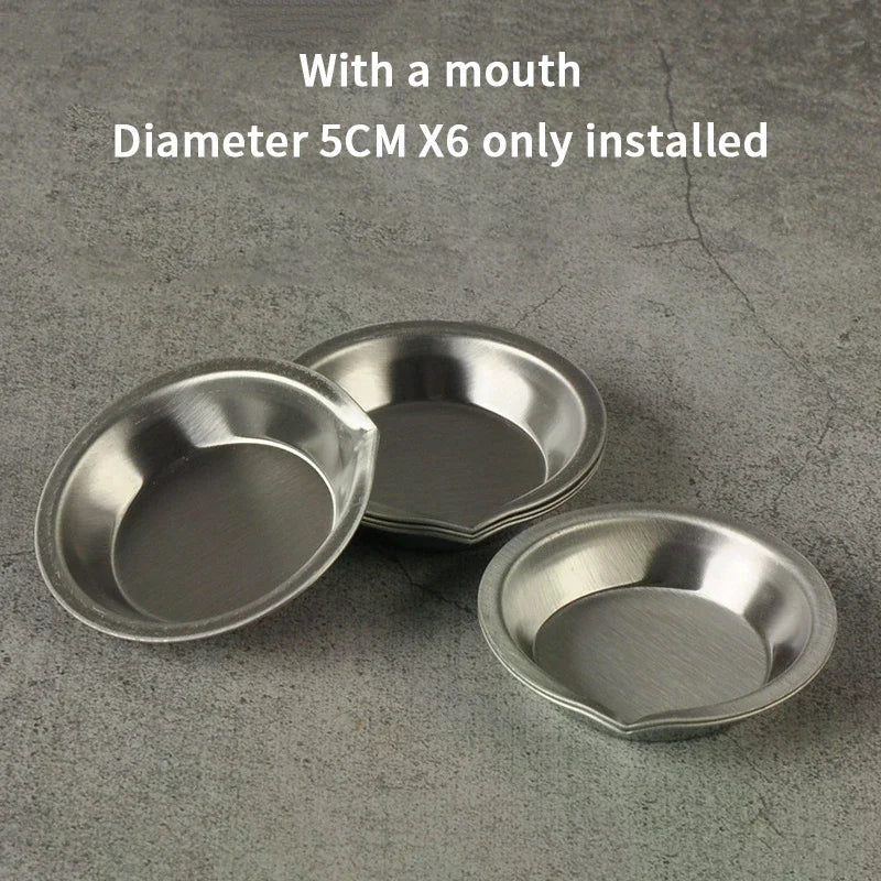 10-Pack Stainless Steel Round Paint Mixing Palette Trays