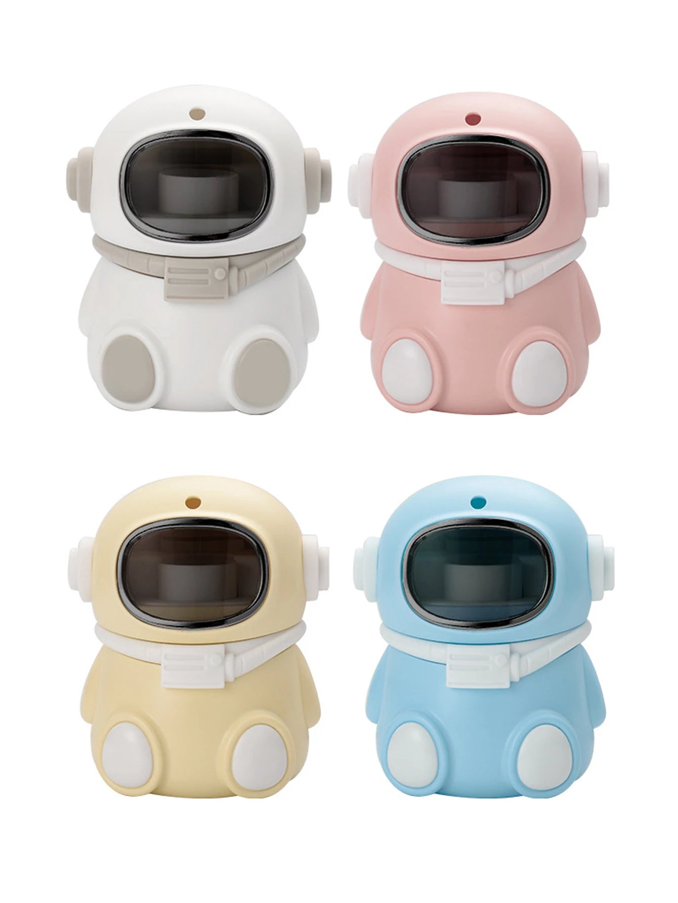 1Pcs Cartoon Astronaut Toothpick Storage Box Automatic Pop-up Toothpick Box Home Living Room Dining Room Toothpick Holder Peaceful Pleasures Health and Wellness