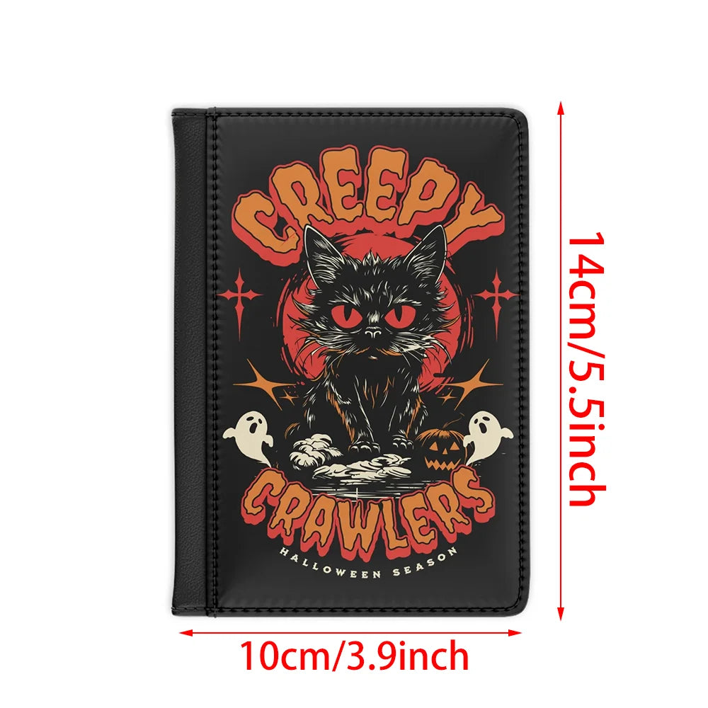 Spooky Halloween Passport Cover & Wallet | Gothic Travel Holder Passport Cover Wallet Peaceful Pleasures Health and Wellness