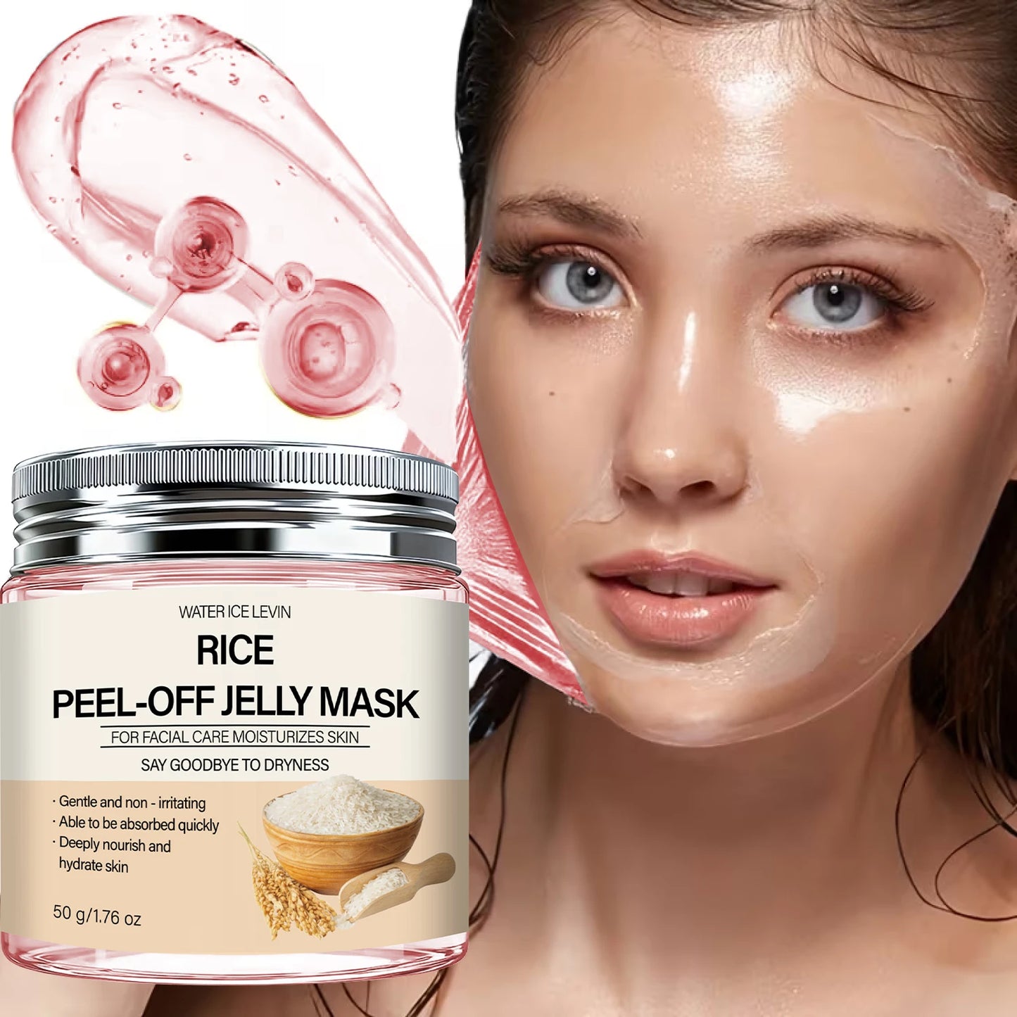 Rice Peel-Off Jelly Mask | Collagen & Hyaluronic Acid, 50g