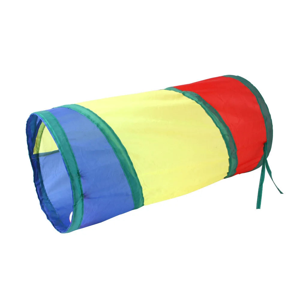 Cat Tunnel Tube Kitty Bored Pet Toys Peek Hole Toy